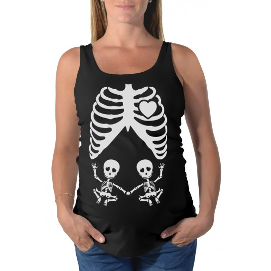 Halloween Pregnant Skeleton Twins Baby Xray Costume - Halloween ...