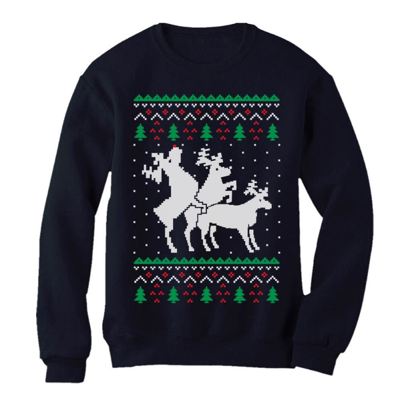Humping Reindeer Threesome Ugly Christmas Sweater - Christmas - Greenturtle