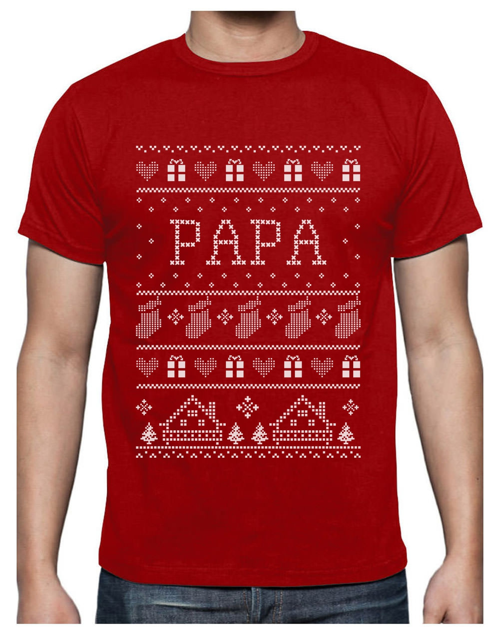T Shirt De Noel Cadeau Papa Famille Assortis Pour Noel T Shirt Homme Home Greenturtle