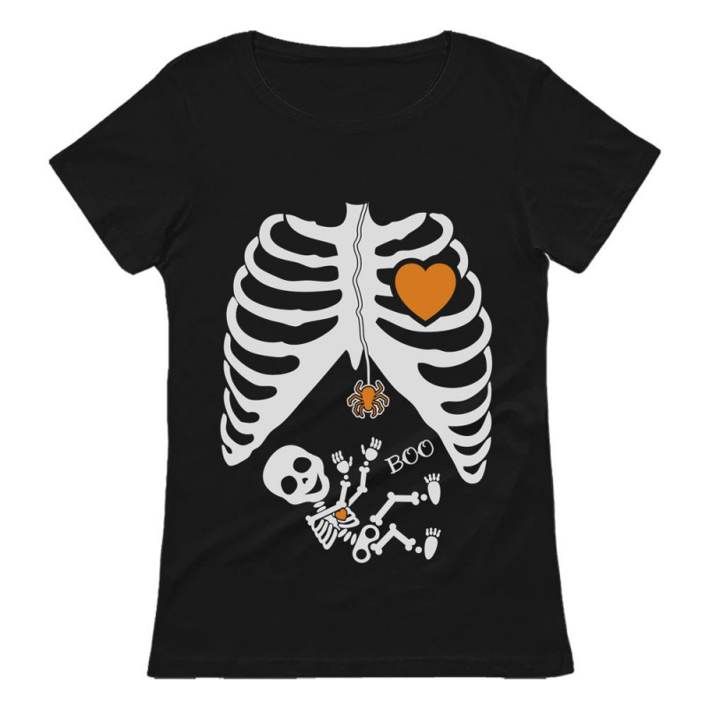 Halloween - Pregnant Skeleton Xray Ribcage Costume - Halloween ...